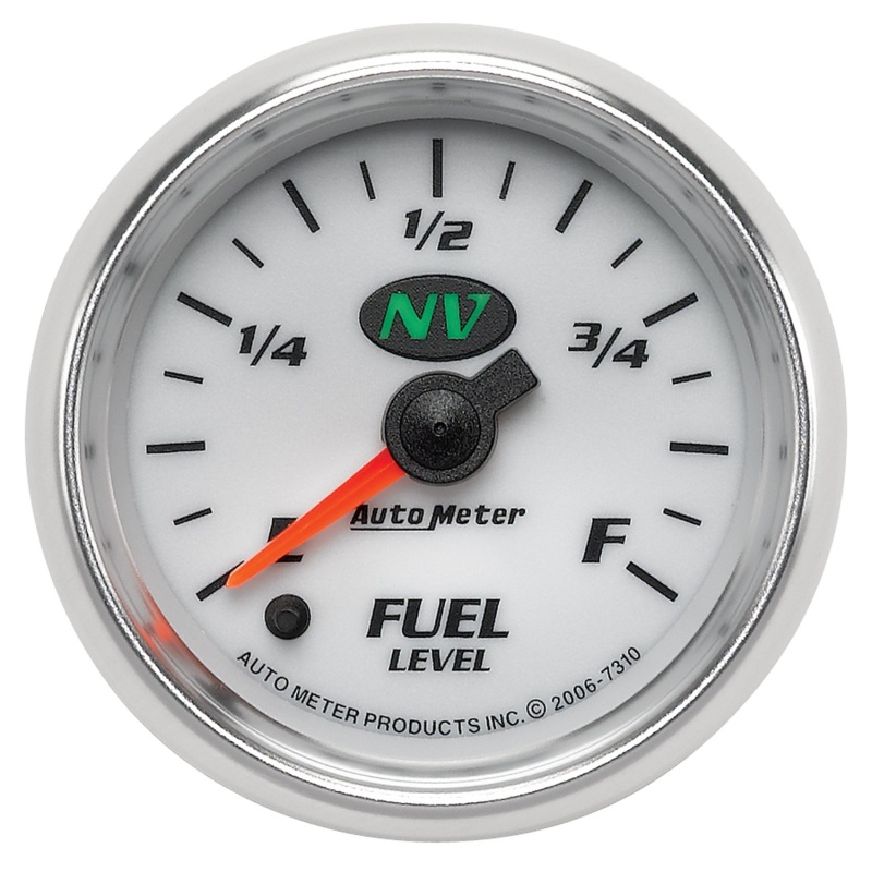 AutoMeter Gauge Fuel Level 2-1/16in. 0-280 Ohm Programmable NV - 7310
