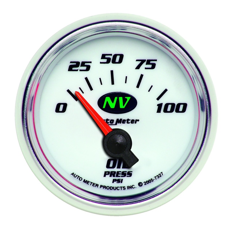 AutoMeter Gauge Oil Pressure 2-1/16in. 100PSI Electric NV - 7327