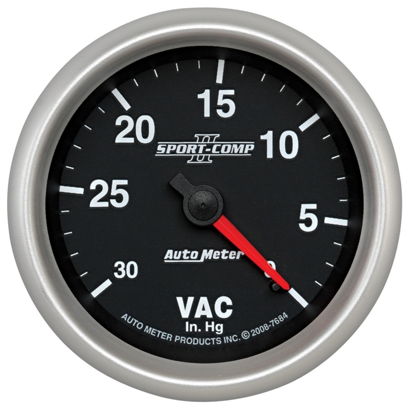 AutoMeter Gauge Vacuum 2-5/8in. 30Inhg Mechanical Sport-Comp II - 7684