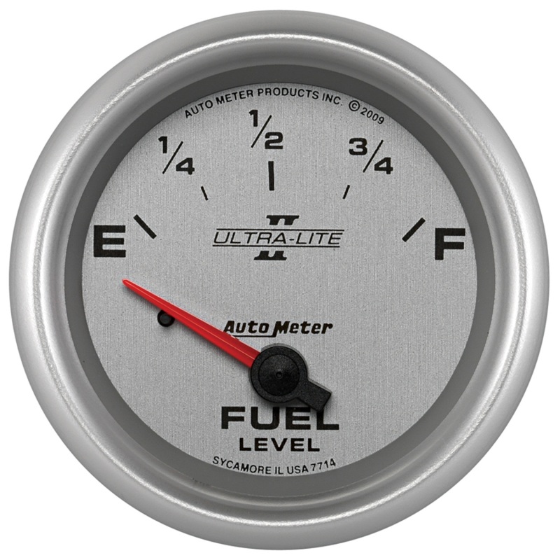 AutoMeter Gauge Fuel Level 2-5/8in. 0 Ohm(e) to 90 Ohm(f) Elec Ultra-Lite II - 7714