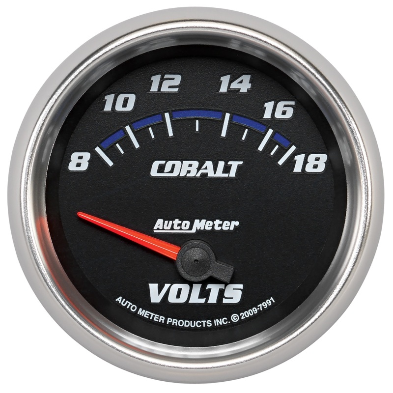 AutoMeter Gauge Voltmeter 2-5/8in. 18V Electric Cobalt - 7991