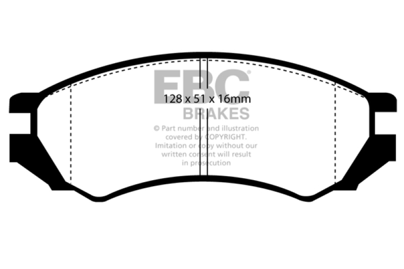 EBC 91-93 Nissan NX 2.0 (ABS) Yellowstuff Front Brake Pads - DP4839R