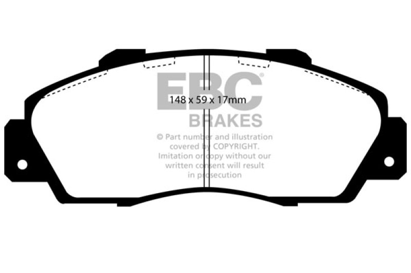 EBC 97 Acura CL 3.0 Yellowstuff Front Brake Pads - DP4872R