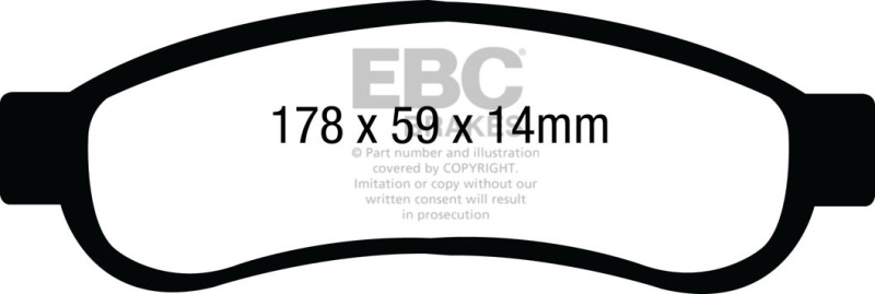 EBC 08-10 Ford F250 (inc Super Duty) 5.4 (2WD) Extra Duty Rear Brake Pads - ED91893
