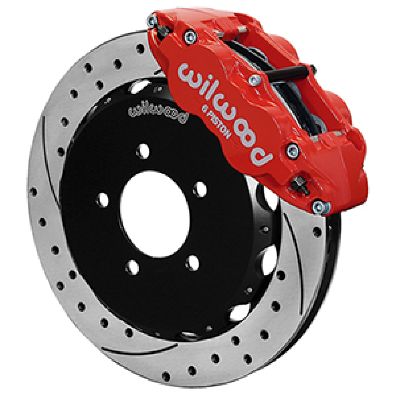 Wilwood 2013+ Honda Civic OEM 57mm Forged Narrow Superlite 6R Big Brake Front Brake Kit - Red - 140-16847-DR