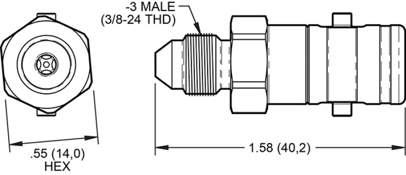 Wilwood Quick Disconnect - Male Side -3 AN - 260-16769