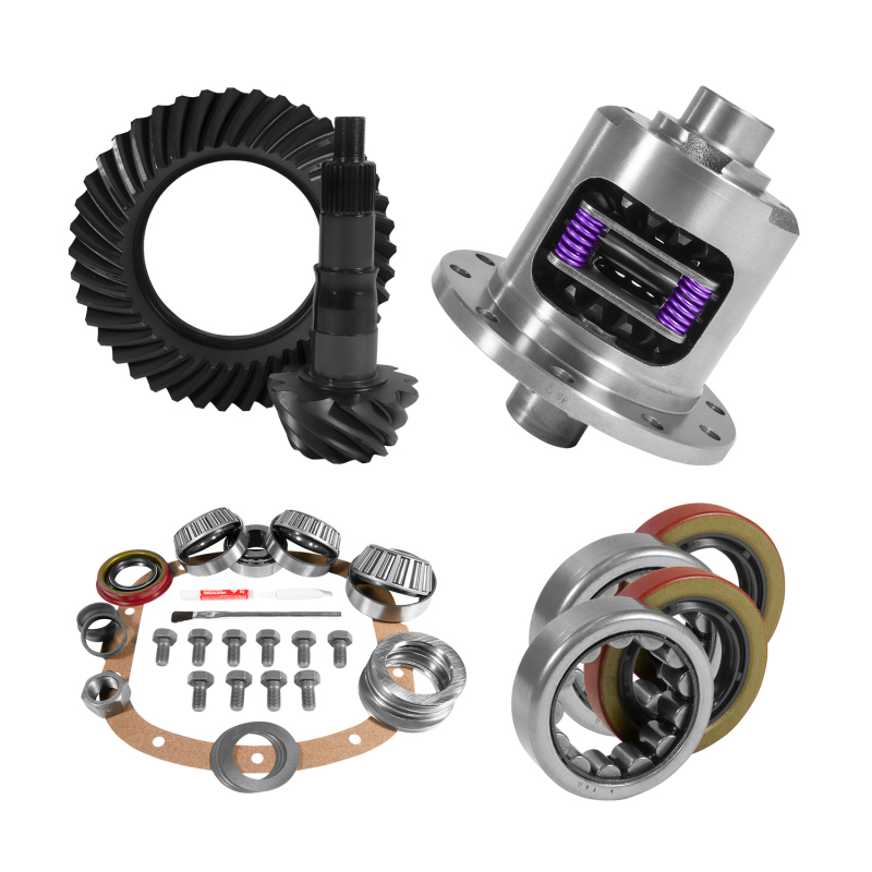 Yukon 7.5in GM 3.23 Rear Ring & Pinion Install Kit 26 Spline Positraction 2.25in Axle Bearings - YGK2240