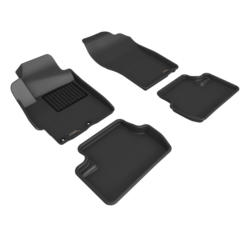 3D Maxpider 08-15 Mitsubishi Lancer Evolution X Kagu 1st 2nd Row - Floor Mat Set (Black) - L1MT00801509