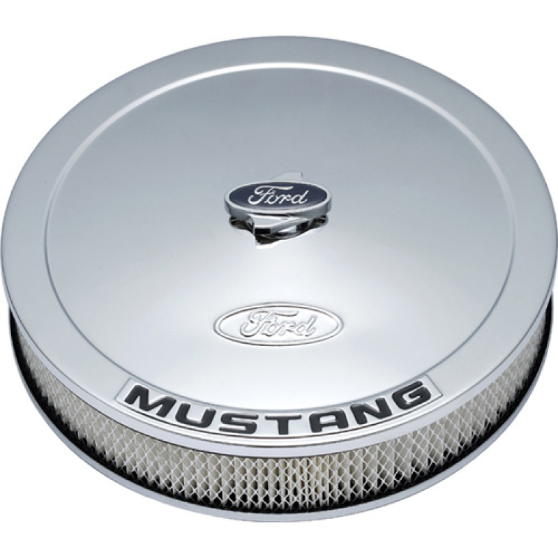 Ford Racing Air Cleaner Kit - Chrome w/Mustang Emblem - 302-361