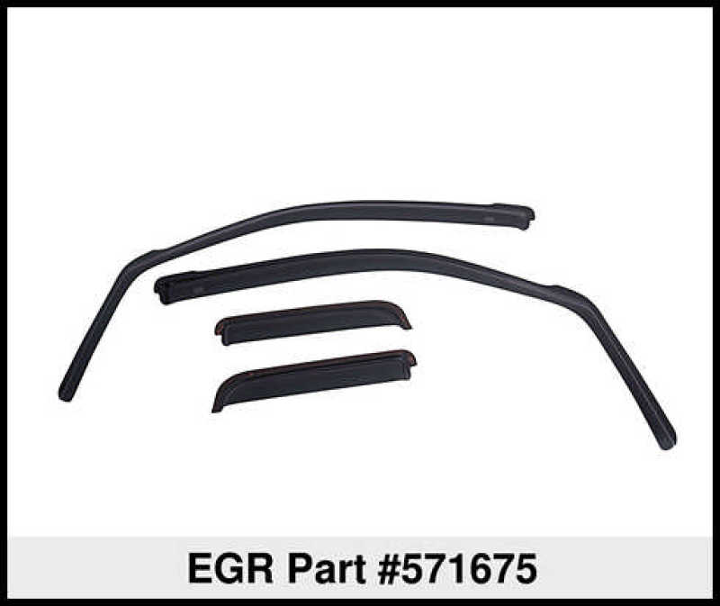 EGR 14+ Chev Silverado/GMC Sierra Dbl Cab In-Channel Window Visors - Set of 4 - Matte (571675) - 571675