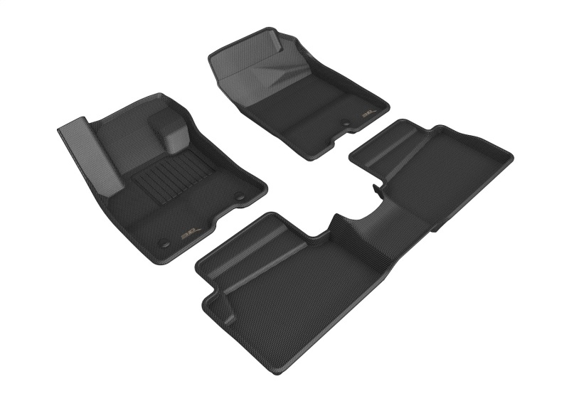 3D MAXpider 2022 Ford Maverick Hybrid  Kagu 1st & 2nd Row Floormat - Black - L1FR14401509