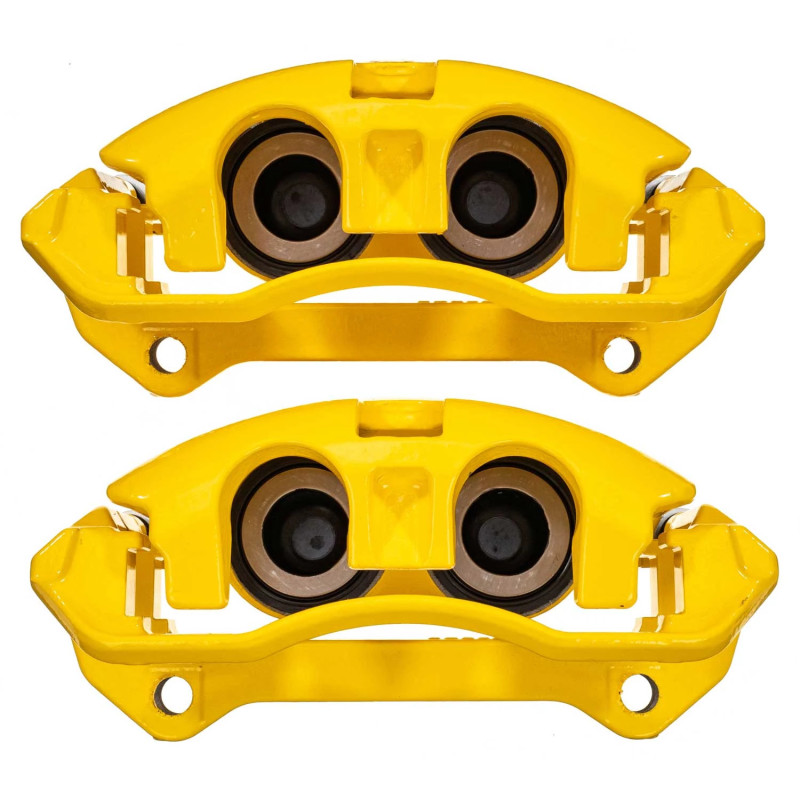 Power Stop 12-20 Ford F-150 Front Yellow Caliper w/Bracket (Pair) - S5404YLW
