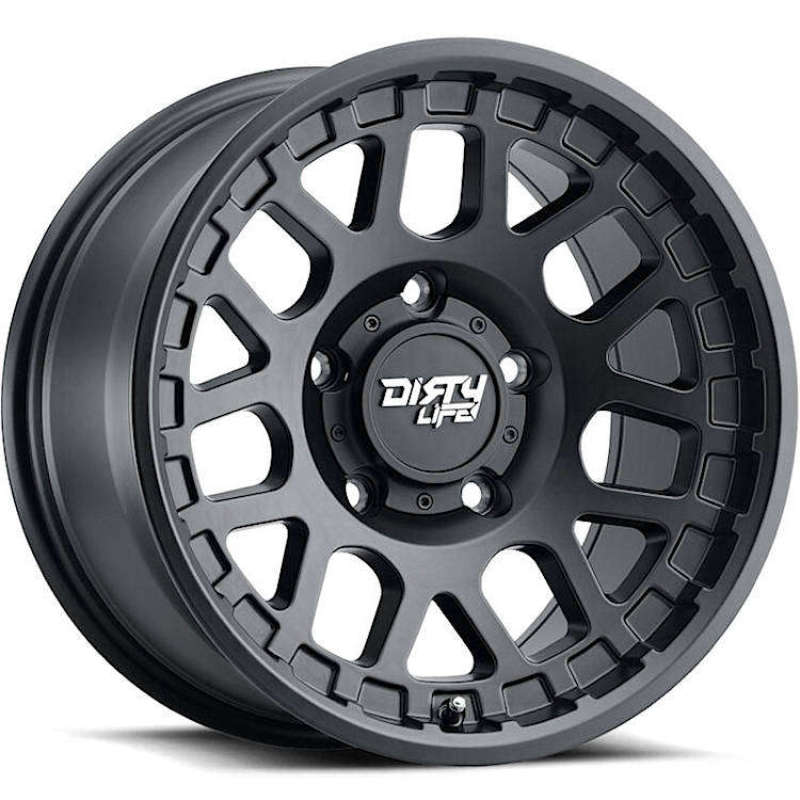 Dirty Life 9306 Mesa 17x9 / 5x127 BP / -12mm Offset / 78.1mm Hub Matte Black Wheel - 9306-7973MB12