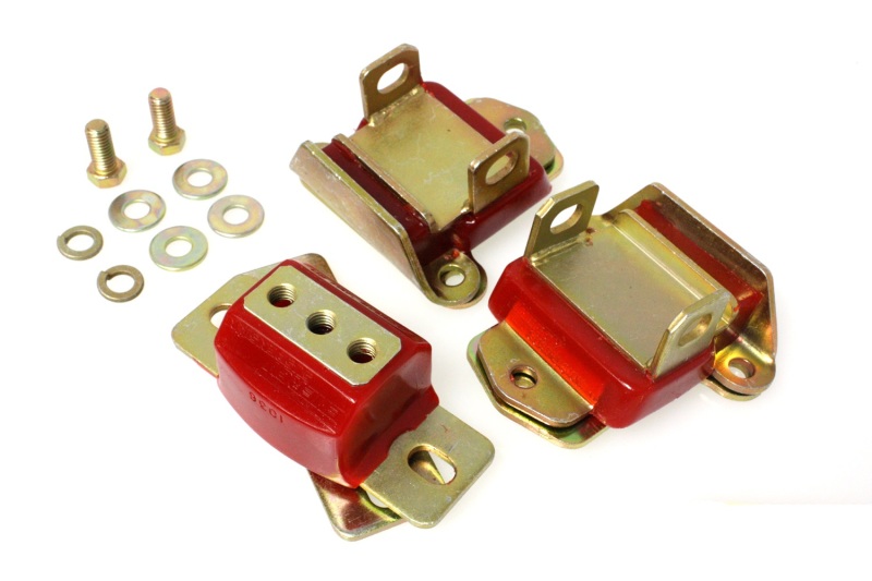 Energy Suspension 67-72 Camaro/64-72 Chevelle/63-82 Corvette Red Zinc 2 Engine & 1 Trans Mount Set - 3.1120R