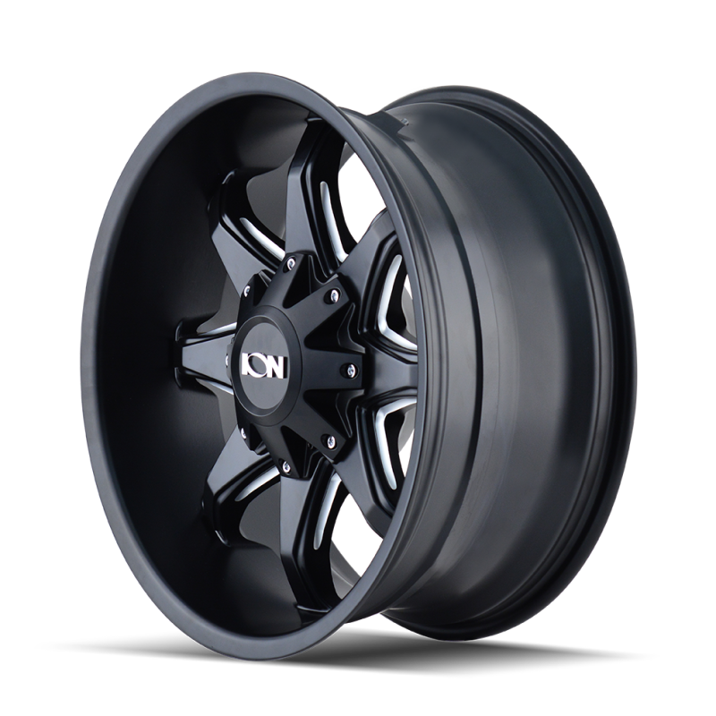 ION Type 181 20x12 / 5x127 BP / -44mm Offset / 87mm Hub Satin Black/Milled Spokes Wheel - 181-2252M