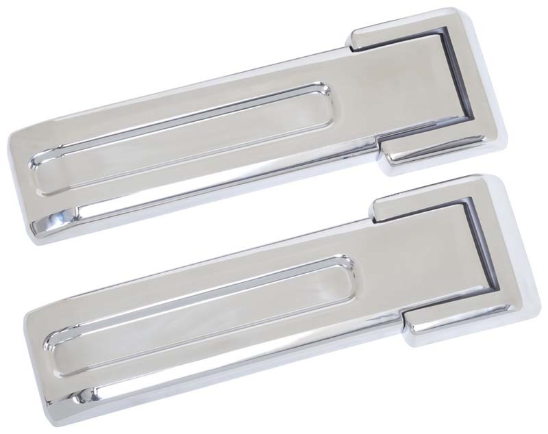 Kentrol 07-18 Jeep Wrangler JK Tailgate Hinge Overlays 4 Pieces - Polished Silver - 30017