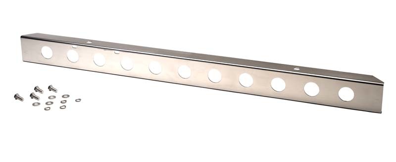 Kentrol 87-95 Jeep Wrangler YJ 54 Inch Front Bumper with holes - Polished Silver - 30436