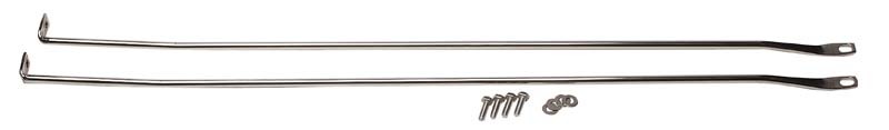 Kentrol 97-06 Jeep Wrangler TJ Strut Rod Kit - Polished Silver - 30529