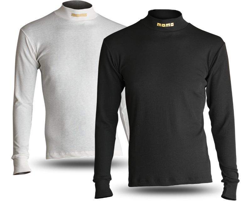 Momo Comfort Tech High Collar Shirt Medium (FIA 8856-2000)-Black - MNXHCCTBKM00