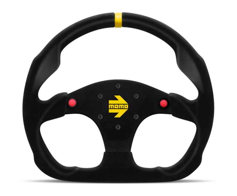 Momo MOD30 Buttons Steering Wheel 320 mm -  Black Suede/Black Spokes/1 Stripe - R1960/32SHB