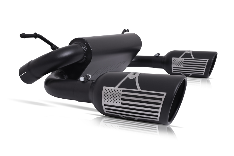 Gibson 07-10 Jeep Wrangler JK X 3.8L 2.5in Patriot Series Axle-Back Dual Split Exhaust - Blk Ceramic - 70-0001