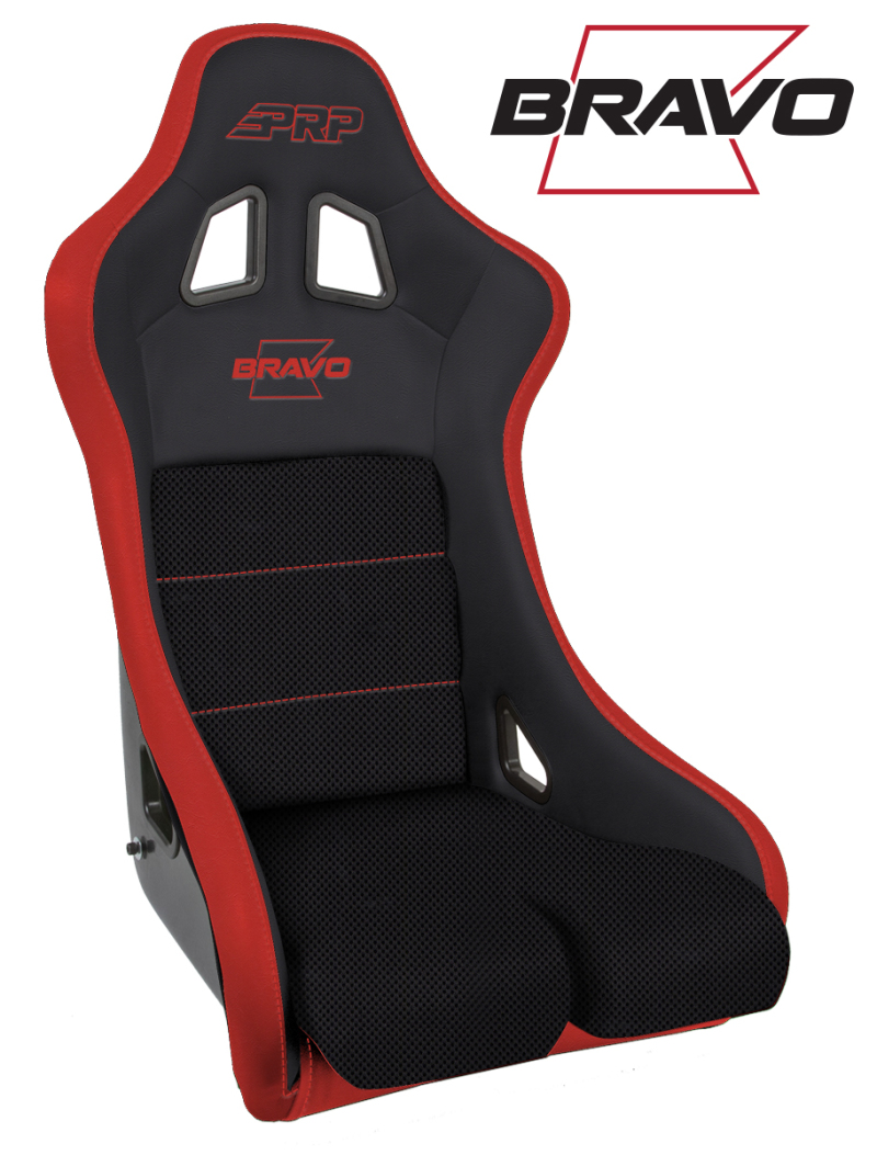 PRP Bravo Composite Seat- Black/Red (PRP Red Outline/Bravo Red- Red Stitching) - A4502-237