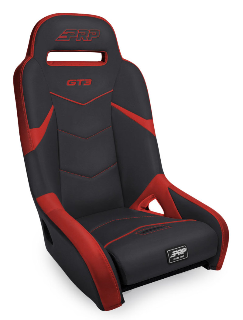 PRP GT3 Rear Suspension Seat- Black/Red - A7308-237