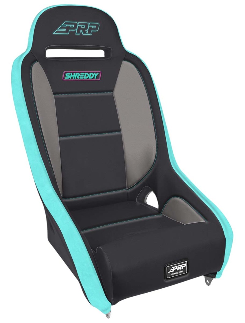 PRP Shreddy Comp Elite Suspension Seat - Black/Teal - SHRDYA8301-01