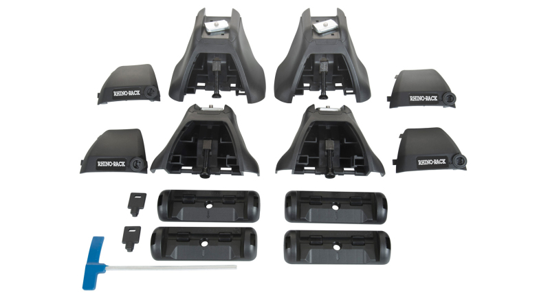 Rhino-Rack 08-15 Land Rover LR2 4 Door SUV Heavy Duty 2500 2 Bar Roof Rack - Black - JA0106