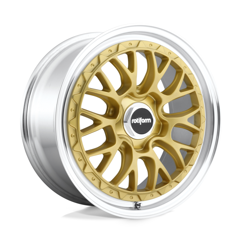 Rotiform R156 LSR Wheel 19x8.5 5x112 35 Offset - Matte Gold Machined - R156198543+35
