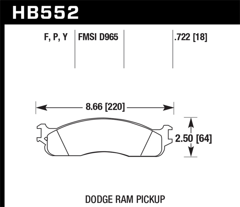 Hawk Super Duty Street Front Brake Pads - HB552P.722