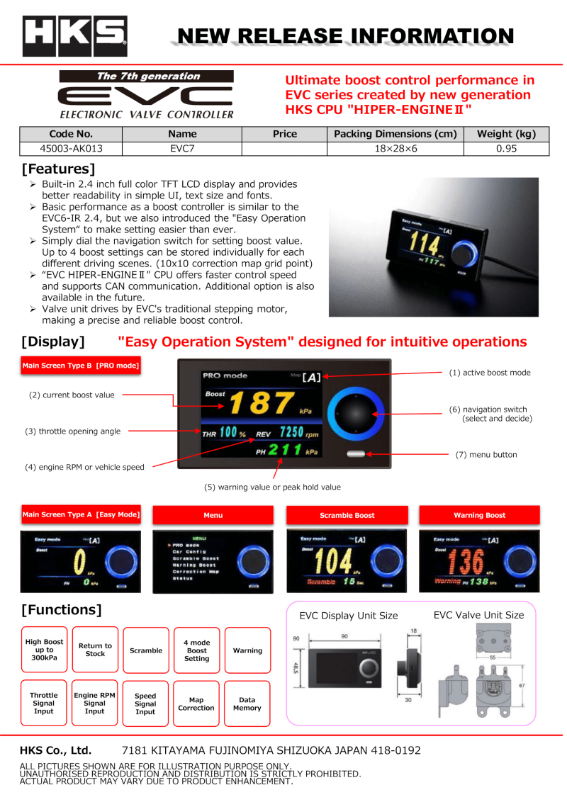 HKS EVC7-IR 2.4 - 45003-AK013