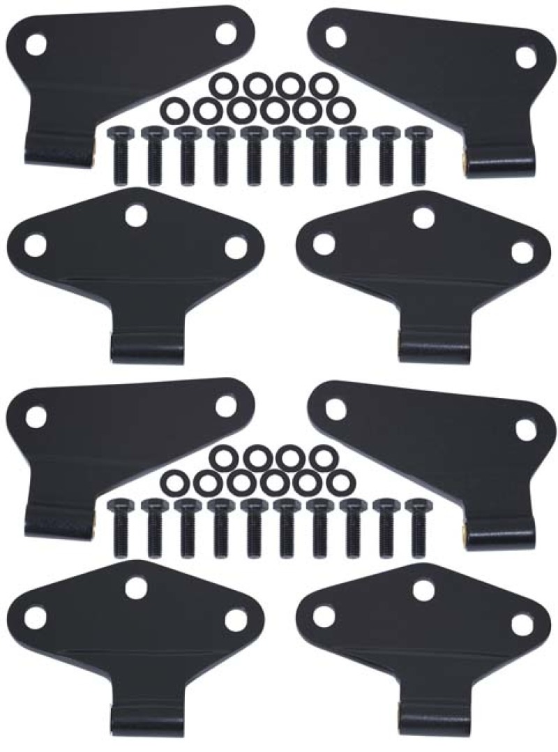 Kentrol 07-18 Jeep Wrangler JK Body Door Hinge Set 8 Pieces 4 Door - Textured Black - 80581