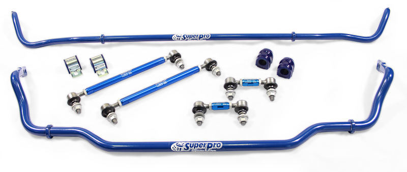 SuperPro 2018 Kia Stinger Base Front / Rear 24mm F/18mm R Adjustable Sway Bar and Link Set - RCSTING0100KIT