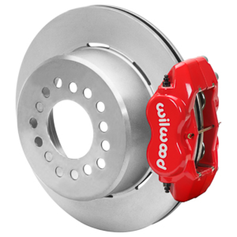 Wilwood Chevy Monte Carlo Forged 4 Piston DynaPro Red Caliper HP32 VV Plain Rotor - 12.19x0.81 - 140-17121-R
