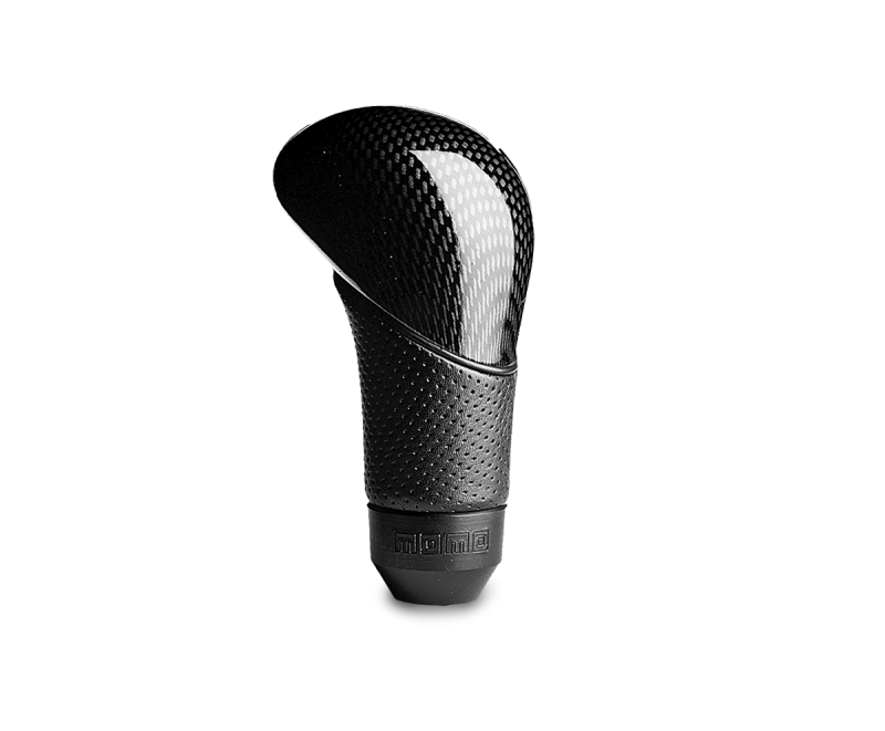 Momo Shadow Shift Knob - Black Airleather, Carbon Effect Insert - SUBKCA