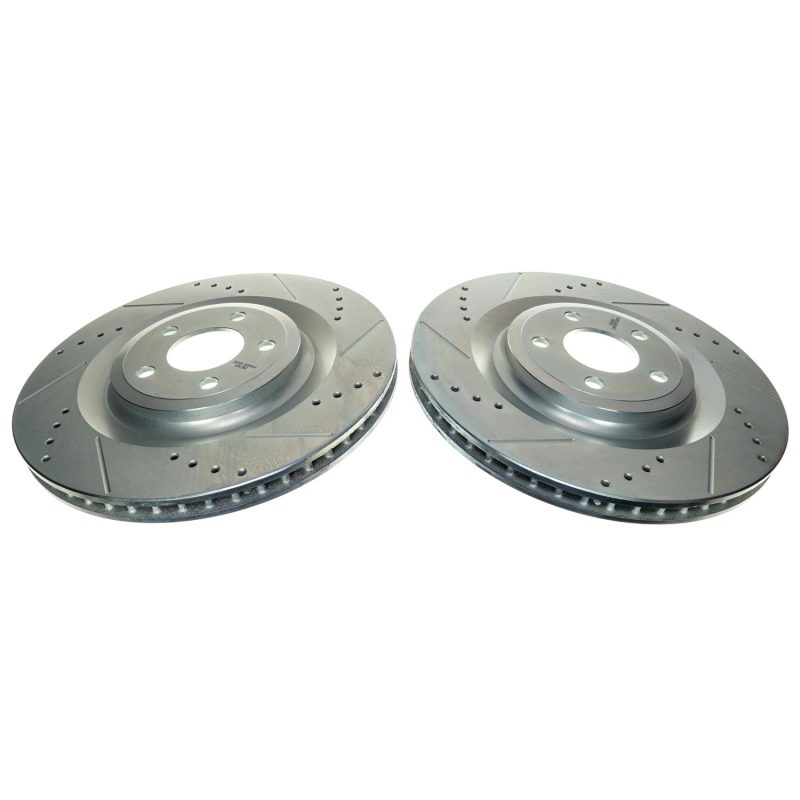 Power Stop 20-22 Lincoln Aviator Rear Drilled & Slotted Rotor (Pair) - AR85205XPR