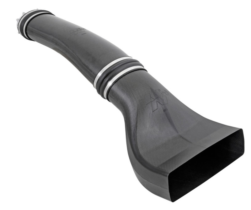 K&N Universal NHRA Pro Stock Custom Racing Carbon Fiber Intake Tubes w/ Billet Throttle Body Adapter - 100-8522