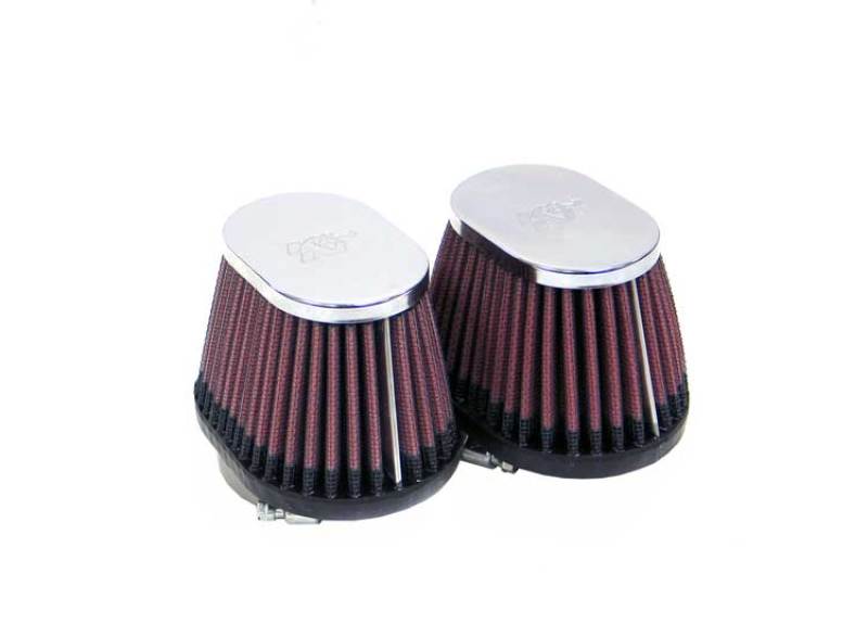 K&N 1-3/4in FLG 4 X 2-7/8in B 3 X 2in T 2-3/4in L (2 PER BOX) Universal Clamp-On Air Filter - RC-2452