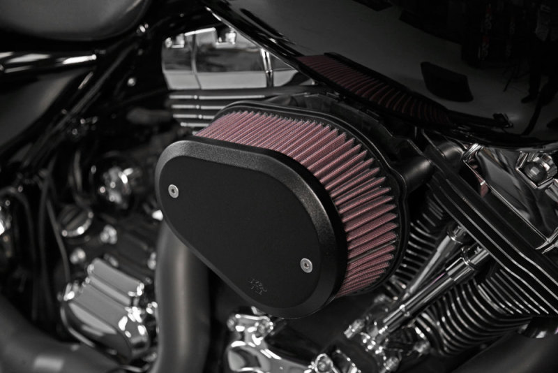 K&N Street Metal Intake System Flare - Black LG Capacity for Harley Davidson - RK-3947XB