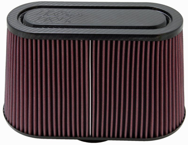 K&N Universal Filter with Carbon Fiber Top & Base-12in Base O/S Length x 6in Base O/S Width x 7in H - RP-5103