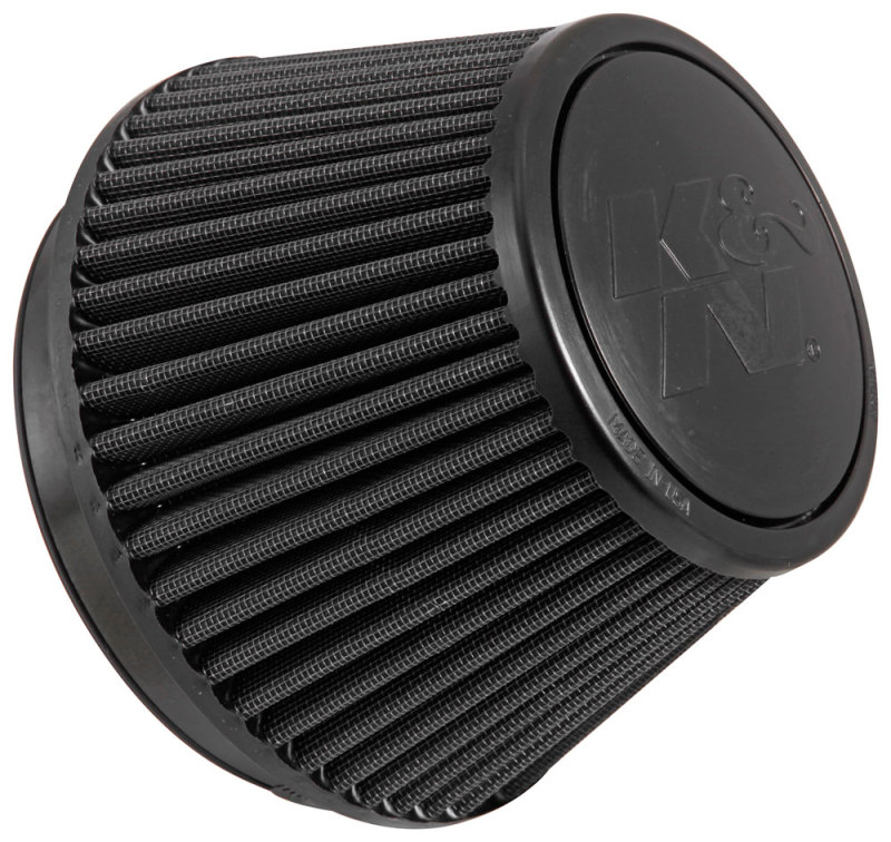 K&N Universal Rubber Filter Round Tapered 6in Flange ID x 7.5in Base OD x 5.25in Top OD x 6.75in H - RU-3106HBK