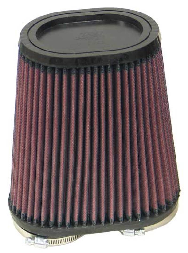 K&N Universal Rubber Filter Dual Flange Oval Tprd 3.75in Base O/S W x 3.438in Top O/S W x 6.75in H - RU-4710