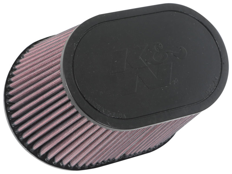 K&N Universal Rubber Filter 6.25in x 4in Oval FLG / 7.375in x 5.5in Base / 6.25in x 4in Top / 5in H - RU-1001