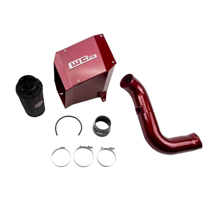 Wehrli 2004.5-2005 LLY Duramax 4in Intake Kit with Air Box - Red - WCF100191-RED