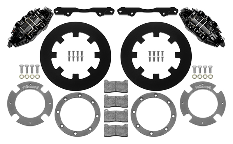 Wilwood 17-21 Can-Am X3RS Black 6-Piston Rear Kit 11.25in - Undrilled Rotors - 140-16629