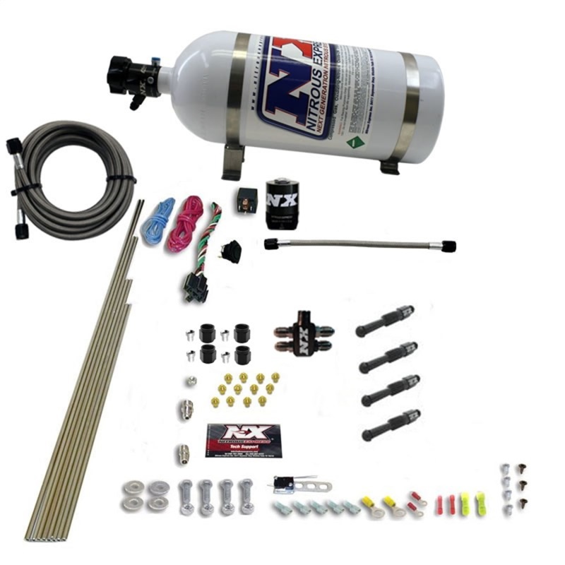 Nitrous Express Dry Direct Port Nitrous Kit 4 Cyl w/10lb Bottle - 93046-10