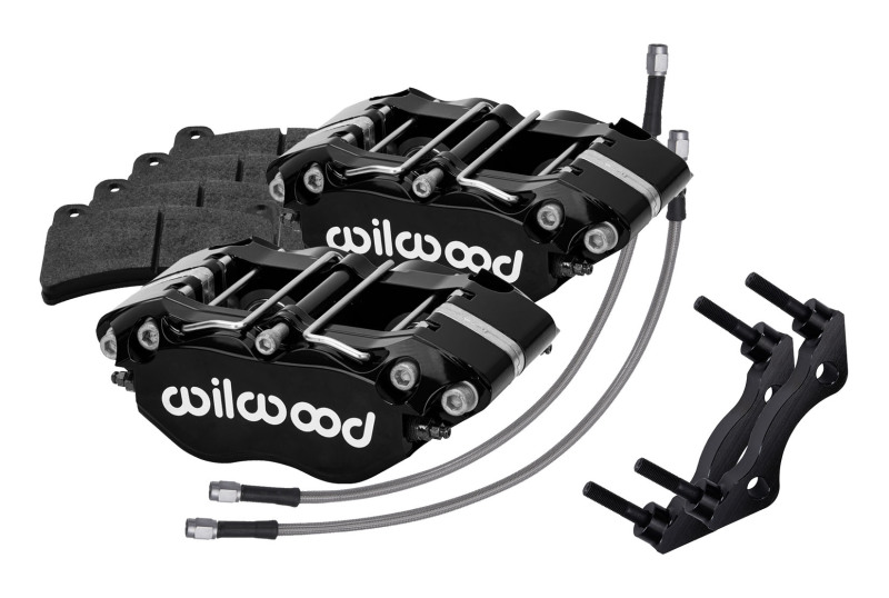 Wilwood 69-83 Porsche 911 Rear Dynapro Caliper Kit 3in MT - Black - 140-16676