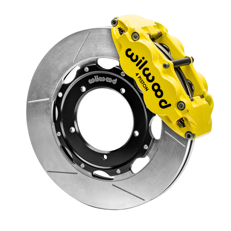 Wilwood 69-89 Porsche 911 Front Superlite Brake Kit 3.5in MT Slotted Face - Yellow - 140-16947-Y
