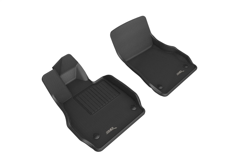 3D Maxpider 20-22 Chevrolet Corvette C8 20-22 Kagu Floor Mats - Black R1 - L1CH09611509